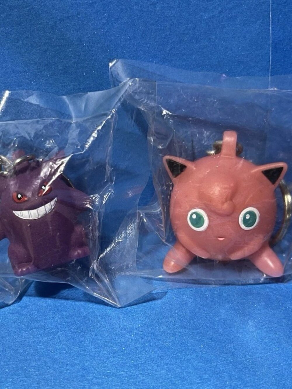 Vintage Pokemon Gengar and Jigglypuff Sealed New Keychains Sasco Inc 1.5